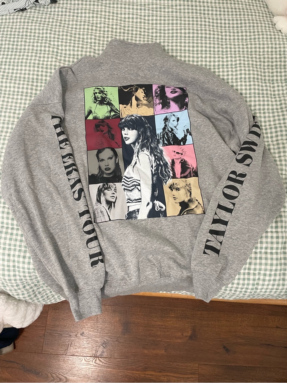 Taylor Swift Eras Tour Gray Graphic Zip-Up Jacket - Never worn!